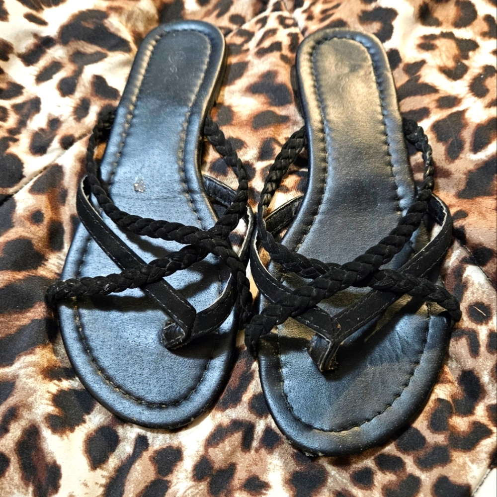 Black on Black Sandals